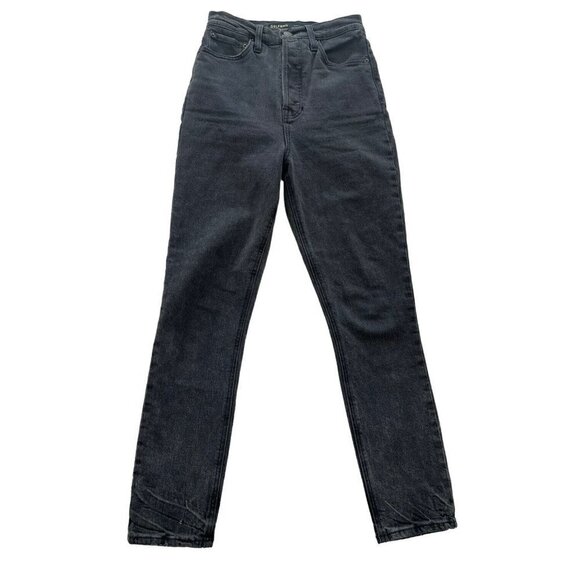 GRLFRND Womens Sz 26 Black Acid Wash High Waist Button-Fly Ankle Jeans Prototype - Picture 2 of 10